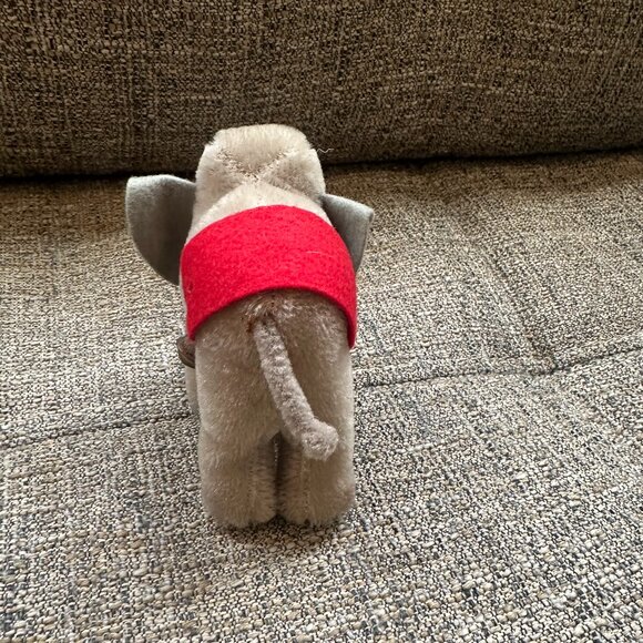 Vintage Hermann Germany Elephant plush stuffed animal Mohair grey - Picture 4 of 5